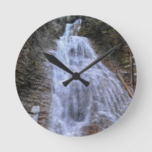 Margaret Falls, BC I Photo Print Round Clock