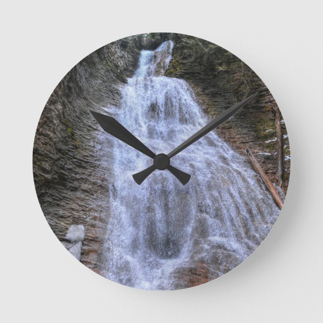 Margaret Falls, BC I Photo Print Round Clock (Front)