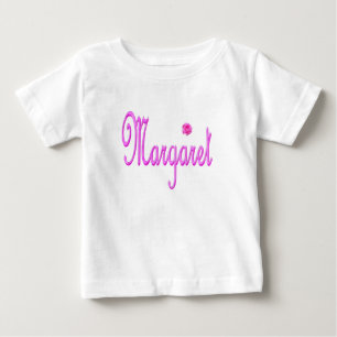 "Margaret" Name In Passion Pink, Baby T-Shirt