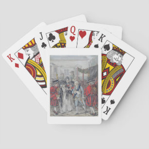 Margaret Nicholson Attempting to Assassinate His M Playing Cards