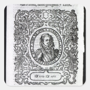 Margaret of Parma, Governor of the Netherlands Square Sticker
