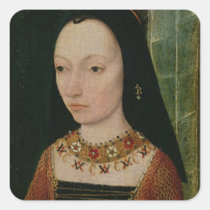 Margaret of York Duchess of Burgundy, c.1477 Square Sticker