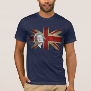 Margaret Thatcher and the United Kingdom flag T-Shirt