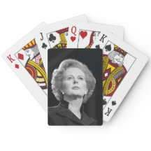 Margaret Thatcher Playing Cards (Black and White)