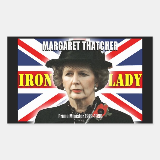 Margaret Thatcher Prime Minister Rectangular Sticker (Front)