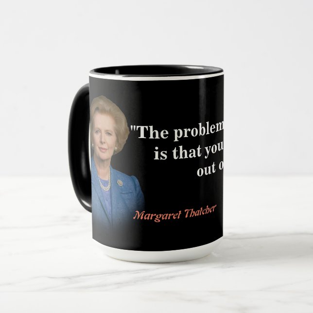 Margaret Thatcher Quote on Socialism Mug (Front Left)