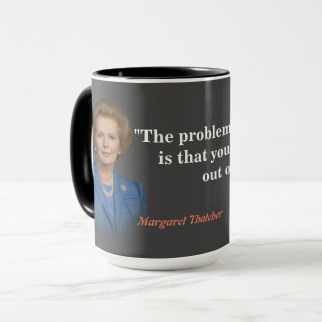 Margaret Thatcher Quote on Socialism Mug (Front Left)