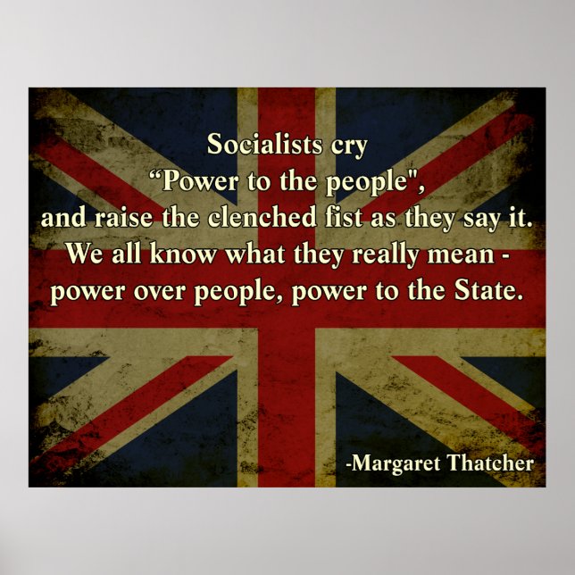 Margaret Thatcher Quote Poster (Front)