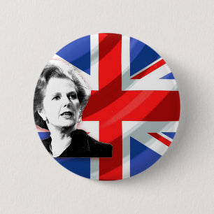 Margaret Thatcher Union Jack 6 Cm Round Badge
