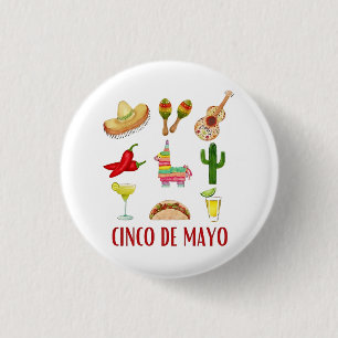 Margarita And Bow Coquette Cinco De Mayo 3 Cm Round Badge
