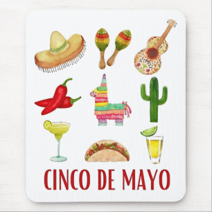 Margarita And Bow Coquette Cinco De Mayo Mouse Pad