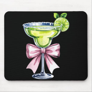Margarita and bow coquette cinco de mayo mouse pad
