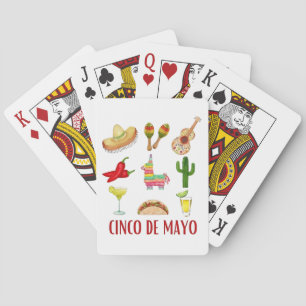 Margarita And Bow Coquette Cinco De Mayo Playing Cards