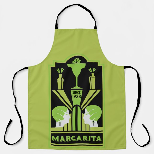  Margarita Art Deco Cocktail Apron (Front)