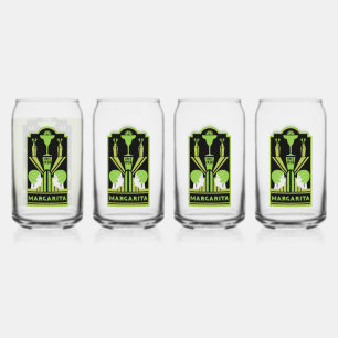  Margarita Art Deco Cocktail Can Glass