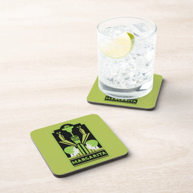  Margarita Art Deco Cocktail Coaster (Right Side)