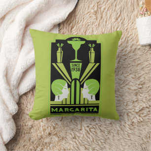  Margarita Art Deco Cocktail Cushion