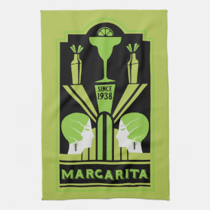  Margarita Art Deco Cocktail Tea Towel
