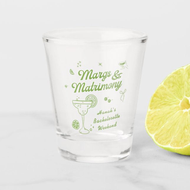 Margarita  Bachelorette Party Shot Glass (Front)
