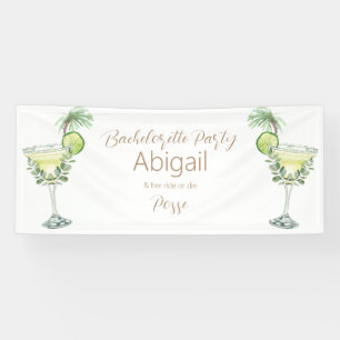 Margarita Beach Ride or Die Posse Bachelorette Banner