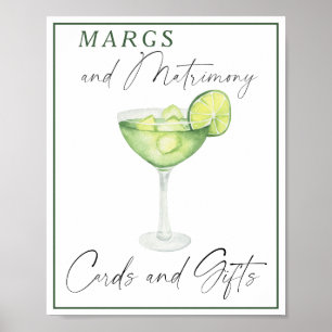 Margarita Bridal shower Cards and Gifts Poster
