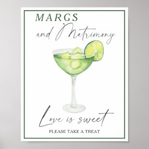 Margarita bridal shower Love is sweet take a treat Poster