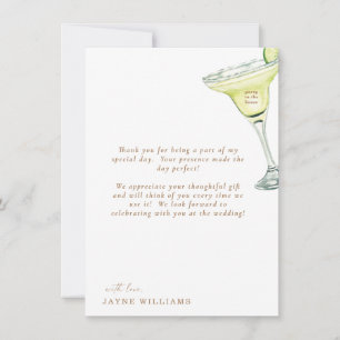 Margarita Bridal Shower Message Thank You II Invitation