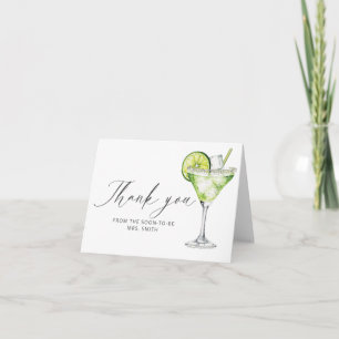 Margarita Bridal Shower Thank You  Card