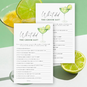 Margarita bridal shower What did the groom say 