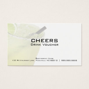 Margarita Business Drink Voucher Cards