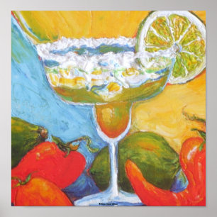 Margarita & Chilli Peppers Fine Art Poster