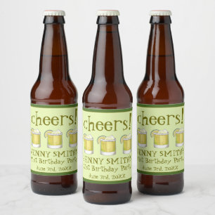 Margarita Cocktail 21st Birthday Bachelorette Beer Bottle Label