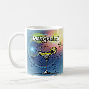 Margarita Cocktail #9 Set of 12 Drink Recipe Coffee Mug