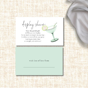 Margarita Cocktail Bridal Display Shower Enclosure Card