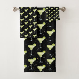 Margarita Cocktail Pattern Bath Towel Set