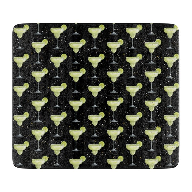 Margarita Cocktail Pattern Cutting Board (Front)
