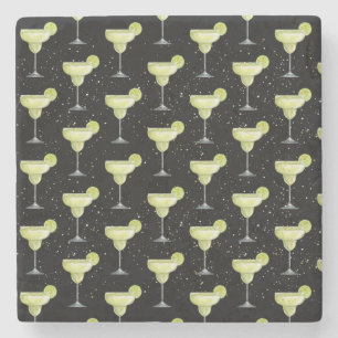 Margarita Cocktail Pattern Stone Coaster