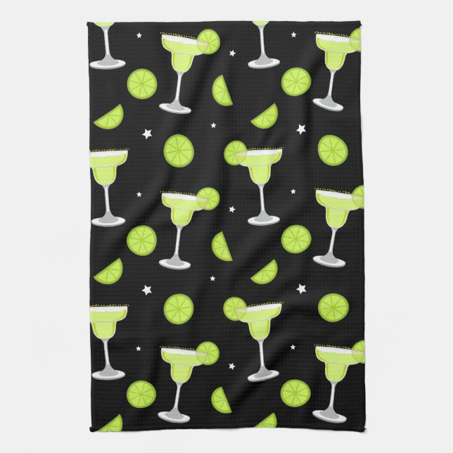 Margarita Cocktail Pattern Tea Towel (Vertical)
