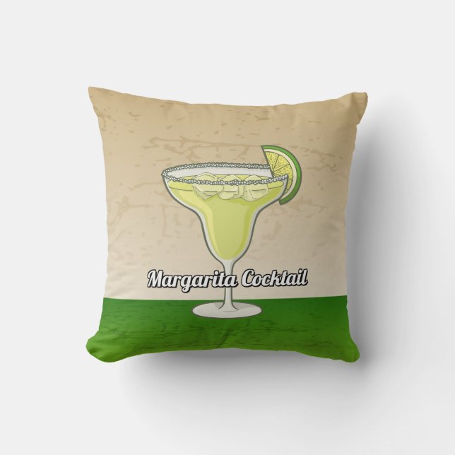 Margarita Cocktail Recipe Cushion (Front)