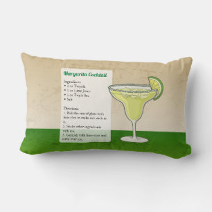 Margarita Cocktail Recipe Lumbar Cushion