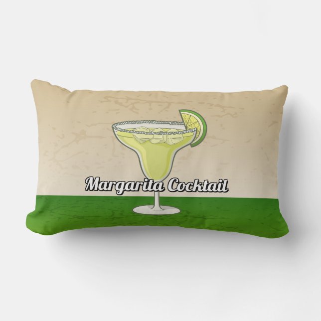 Margarita Cocktail Recipe Lumbar Cushion (Front)