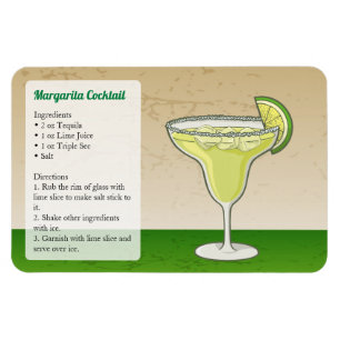 Margarita Cocktail Recipe Magnet