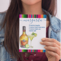 Margarita Cocktail Recipe Watercolor