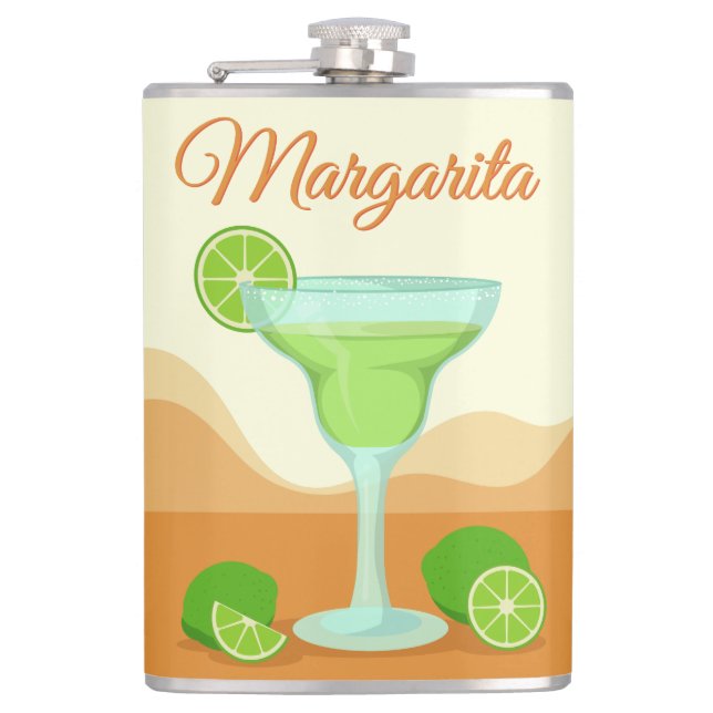 “Margarita” custom name flask (Front)