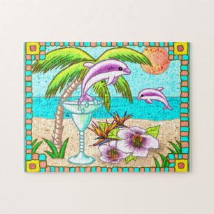 Margarita Dolphin Splash Jigsaw Puzzle