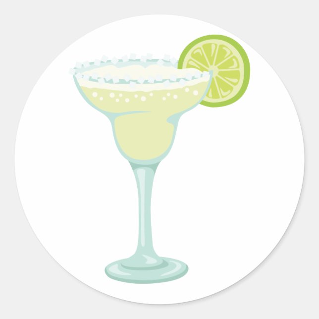 Margarita Drink Classic Round Sticker (Front)