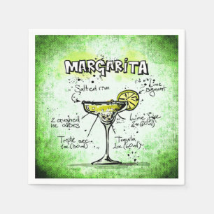Margarita Drink Recipe Napkin