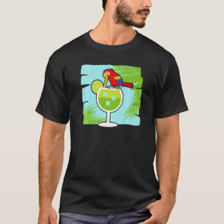 Margarita Drinker Parrot Alcoholic Cocktail T-Shirt