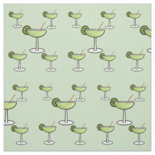 Margarita Drinks (with salted rims) Fabric