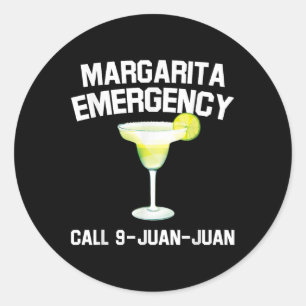 Margarita Emergency Mexican Fiesta Funny Cinco De Classic Round Sticker